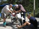 New brakes for the motor bike at Wairangi